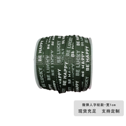 3875 Spot 1 cm tira de ribete con estampado de letras en espiga de colores para accesorios, correa de cuello trasero, tira lateral para ropa