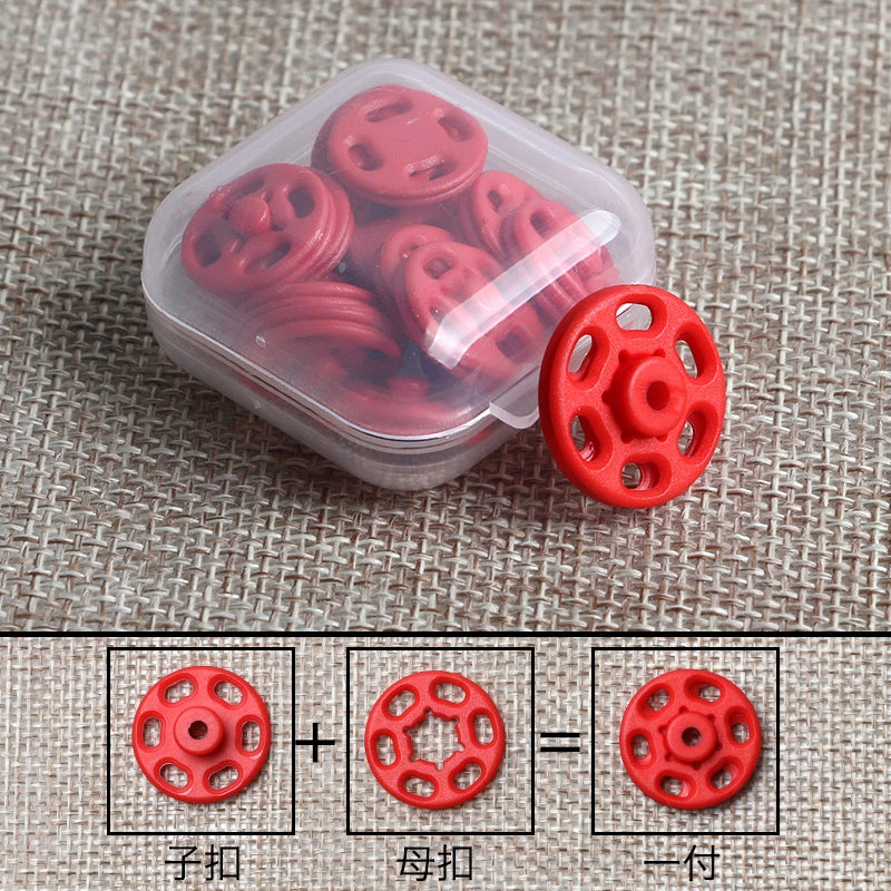 3475★ Abrigo de lana con botones a presión de nailon de color, botones para madre e hijo, botones ocultos invisibles de plástico, botones redondos para camisa antiluz