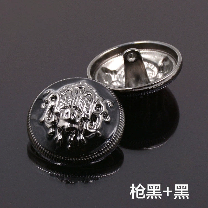 3438★ Vêtements à boutons dorés Boutons en métal Boutons ronds Manteaux polyvalents pour hommes et femmes Blazer trench coat boutons de pull