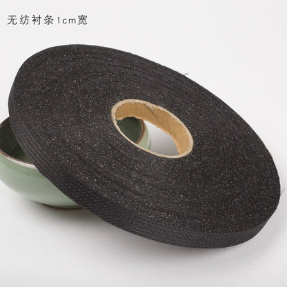 3918 1 cm de ancho, inserto para ropa, tira de forro de seda recta, tira de forro de grano recto, ajuste anti-tejido, anti-deformación, no elástico