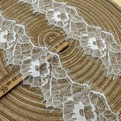 3754 Exportation française simple fleur dentelle à cils, bandoulière, ceinture matériel décoratif bricolage décolleté accessoires largeur 8CM