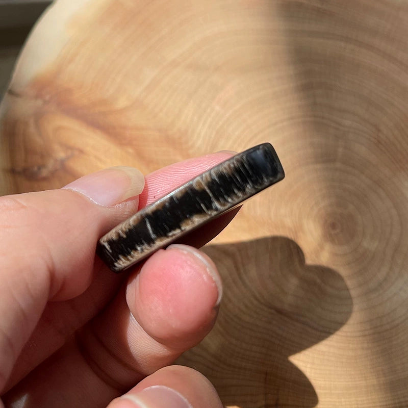 3422★  High-end rough horn buttons DIY handmade buttons decorative retro coat coat men's clothing buttons