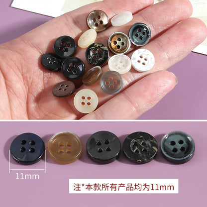 3338★  High-end button-up top women's shirt cardigan clothes round small buttons high-end versatile fashion decorative button accessories