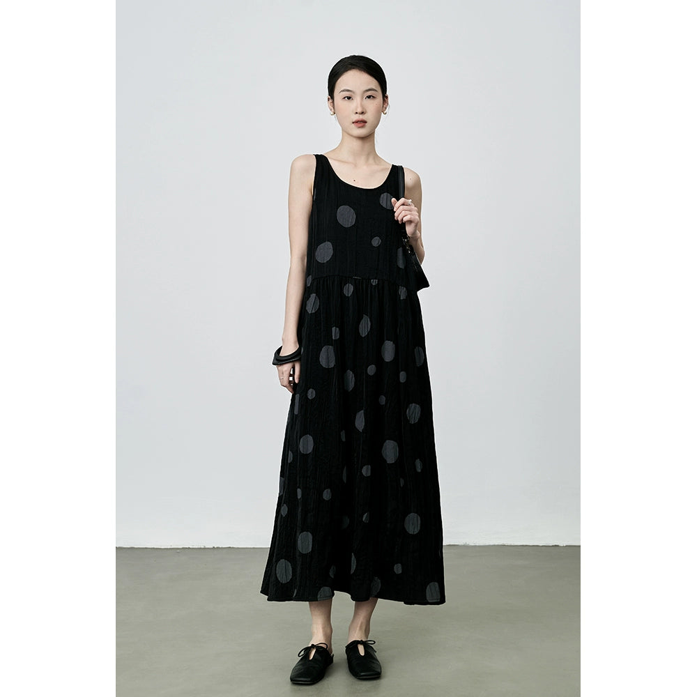 Vestido sin mangas estilo Hepburn negro de CAREMIND, vestido de lunares nuevo de verano para niños 