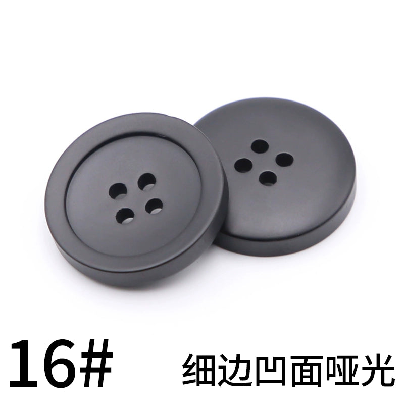 3445★ Botones redondos negros para abrigos, botones para chaquetas de traje para hombres y mujeres, accesorios versátiles para gabardinas y botones superiores.