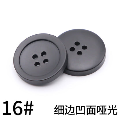 3445★ Botones redondos negros para abrigos, botones para chaquetas de traje para hombres y mujeres, accesorios versátiles para gabardinas y botones superiores.