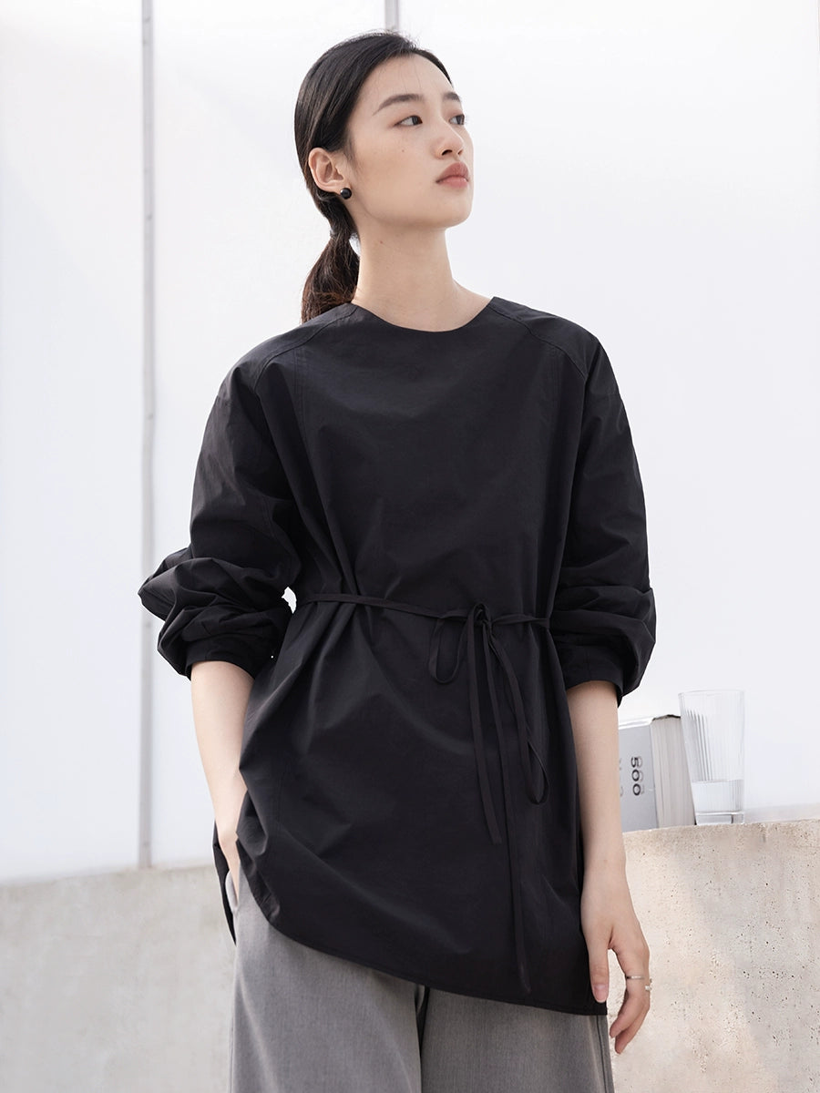 [Oferta por tiempo limitado] Conjunto de camisa de viento frío y oscuro Yamamoto de CAREMIND para mujer + falda que cubre las caderas con un personaje 