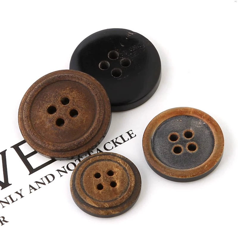 3426★ Botones decorativos de abrigo redondo para ropa de hombre y mujer, moda versátil, gabardina, suéter, chaqueta, accesorios con botones