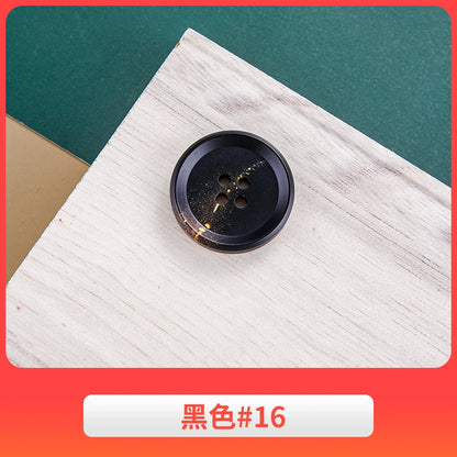 3444★ Gabardina negra con botones redondos para hombre, traje de pantalón, botones versátiles para mujer, ropa de traje