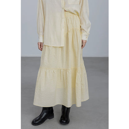 [Oferta especial por tiempo limitado] Falda con textura de nicho "Dusk" para mujer, vestido arrugado con textura de alta gama diseñado 