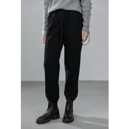 [Offre spéciale à durée limitée] Pantalon de survêtement simple et décontracté 100 % coton avec cordon de serrage pour femme, nouveau design original d'automne