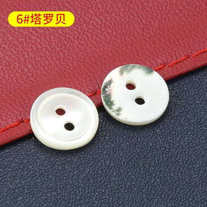 3364★  High-end shell button-up men's and women's shirts, small button-up knitted sweaters, cardigans, round four-eye versatile white buttons