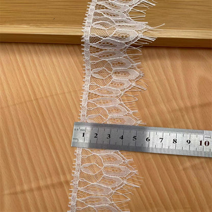 3752 Cils noirs et blancs de 3 mètres de long, tissu en dentelle fine, accessoires décoratifs en dentelle faits à la main pour vêtements DIY