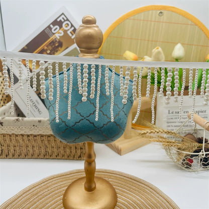 3696 Ancho 7,5 cm con flecos pequeños y fragantes cuentas de viento hechas a mano, cuentas de uñas, accesorios de encaje, bricolaje, ropa, cortinas, accesorios de decoración de sofá