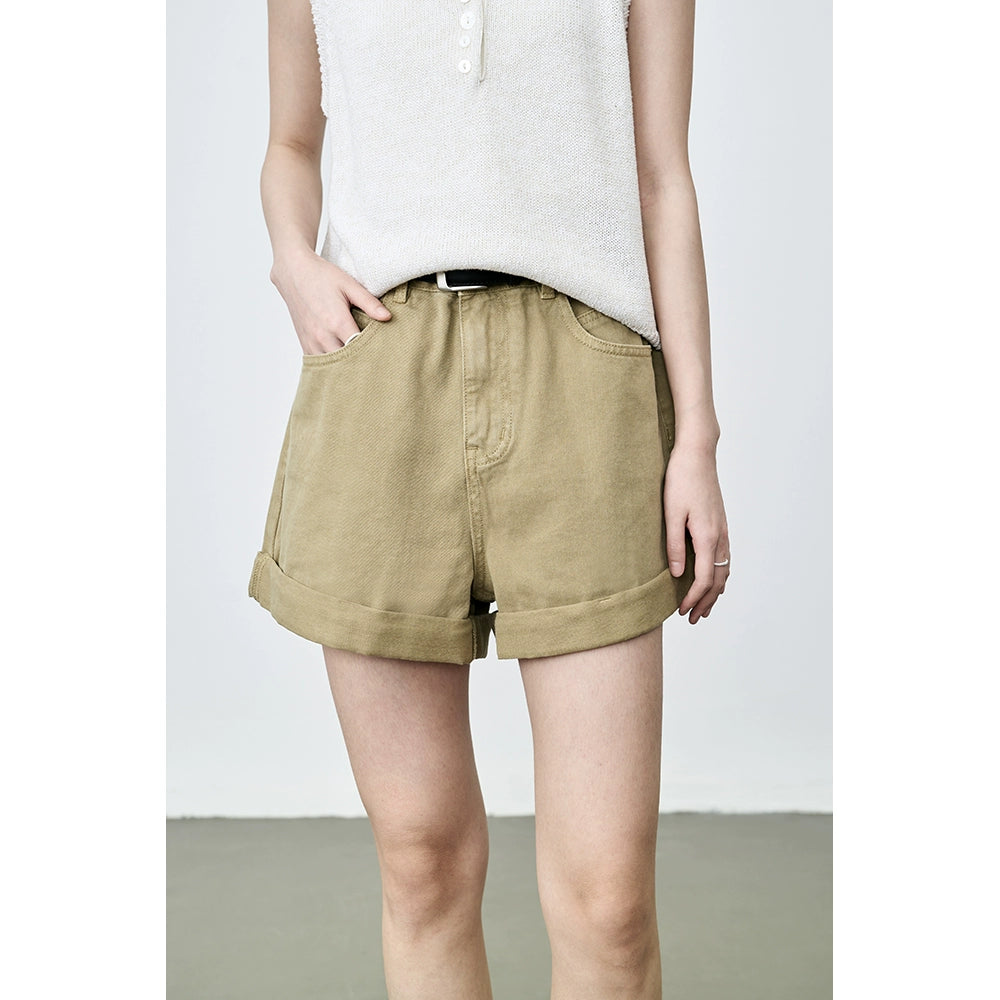 [Nuevo producto] CAREMIND2024 Pantalones cortos de mezclilla de cintura alta para principios de verano, pantalones cortos ajustados de pierna ancha y holgados 