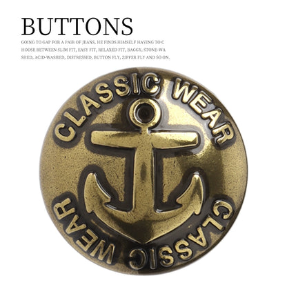 3238★  Metal anchor buttons retro-style woolen coat trench coat buttons round bronze suit buttons