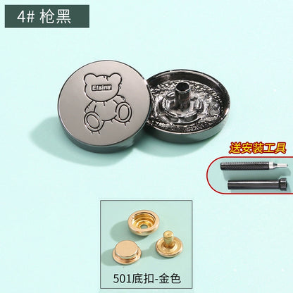 3410★ Boutons pression haut de gamme sans couture pour vêtements pour femmes, boutons mère et enfant, boutons quatre en un, boutons de doudoune, boutons boutons, boutons cachés invisibles.