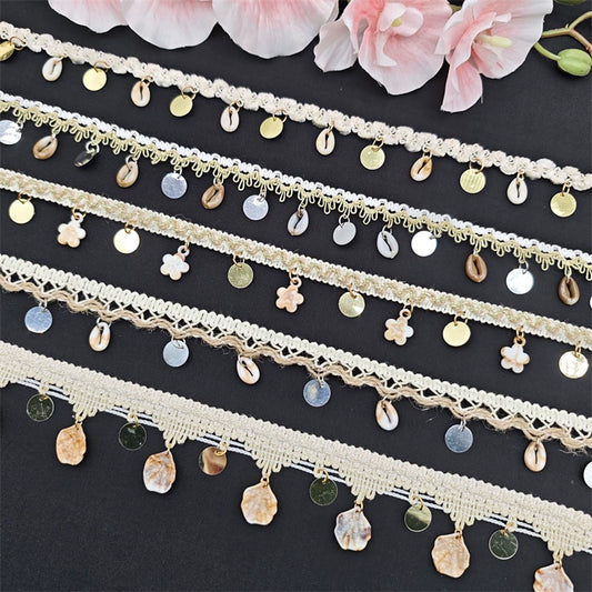 3705 Nuevos accesorios de ropa hechos a mano con cuentas de encaje de imitación de concha colgante joyería DIY Xiaoxiangfeng ropa Hanfu accesorios