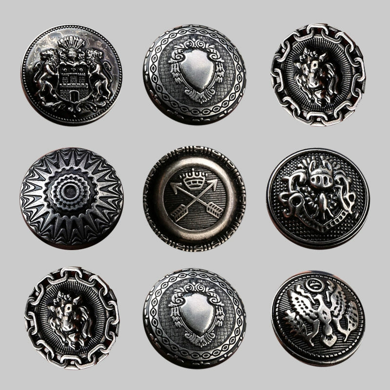 3251★  Ancient silver metal retro coat buttons clothes small coat Nizi button accessories round versatile top buttons