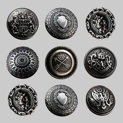 3251★  Ancient silver metal retro coat buttons clothes small coat Nizi button accessories round versatile top buttons