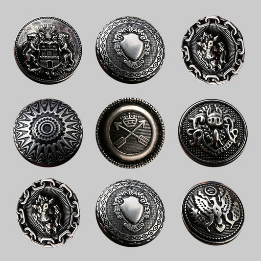 3251★  Ancient silver metal retro coat buttons clothes small coat Nizi button accessories round versatile top buttons