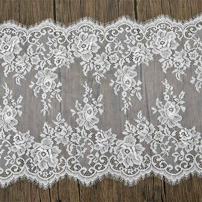 3772 Ancho 40CM Accesorios de encaje de pestañas DIY Ropa Falda Vestido de novia Mantel Bandera de mesa Tela decorativa