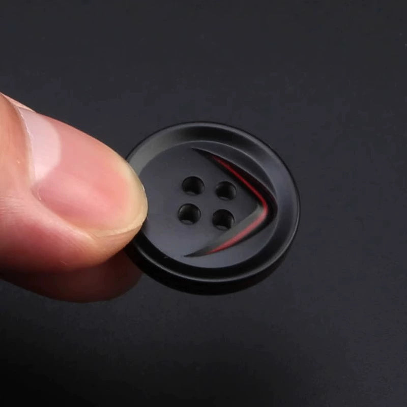 3439★ Abrigo de traje para mujer, botones decorativos de alta gama, botones redondos, ropa, chaqueta, suéter, traje, botones negros, botones de resina