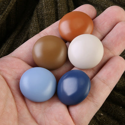 3400★  Semicircular mushroom buttons Brown woolen coat buttons Sweater clothes top buttons Jacket trench coat resin buttons