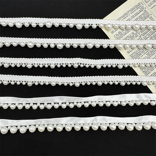 3679 Todo hecho a mano con encaje de perlas de imitación, estilo República de China, cheongsam, Hanfu, ropa, escote, sombrero, accesorios decorativos