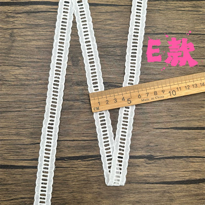 3800 Exquisito ribete de algodón puro japonés y coreano, tela de encaje bordado para escaleras, accesorios de encaje decorativos para empalme de ropa hechos a mano