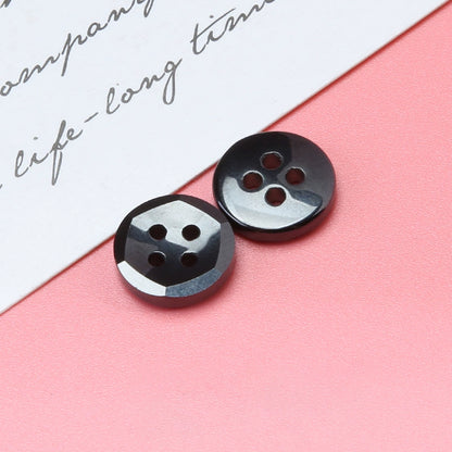 3382★  Round four-eye ceramic button men's and women's shirts knitted sweaters high-end small buttons children's clothes button versatile accessories