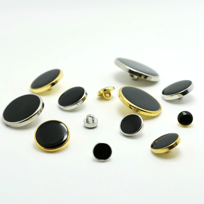 3372★  Flat Buttons Classic Plastic Oil Shirt Buttons Cuffs Suit Coat Clothes Top Women's Gold Buttons Buttons