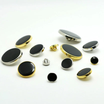 3372★  Flat Buttons Classic Plastic Oil Shirt Buttons Cuffs Suit Coat Clothes Top Women's Gold Buttons Buttons