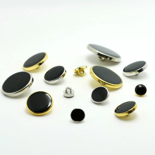 3372★  Flat Buttons Classic Plastic Oil Shirt Buttons Cuffs Suit Coat Clothes Top Women's Gold Buttons Buttons