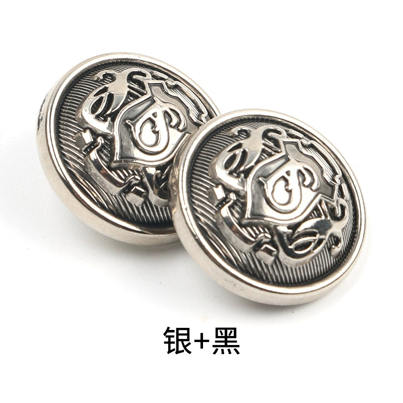 3414★  Coat buttons round suit woolen jacket metal buttons women's trench coat British versatile women's and men's suits buttons