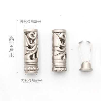 3546 Suéter Sombrero Cuerda Cabeza Botón Pantalones Cintura Cuerda Hebilla Metal Cabeza Ropa Cinturón Cuerda Tope Accesorios