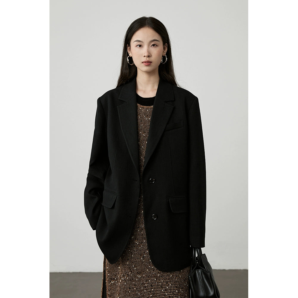 [Caballero negro] Traje de viaje retro premium con etiqueta negra de CAREMIND 100 % acetato 