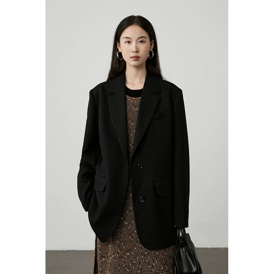 [Caballero negro] Traje de viaje retro premium con etiqueta negra de CAREMIND 100 % acetato 