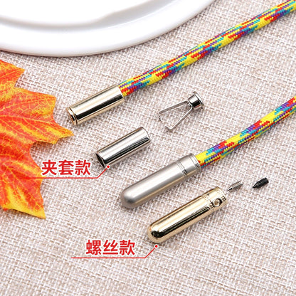 3539★ Cinturón de cuerda para pantalones, cuerda de metal, correa para sombrero, suéter, cordón, ropa para hombres y mujeres, pantalones, cuerda decorativa, cordón para la cintura de los pantalones