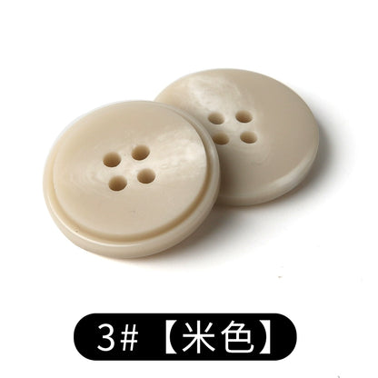 3447★  suit buttons round resin coat button trench coat jacket top versatile clothes white men's and women's black buttons