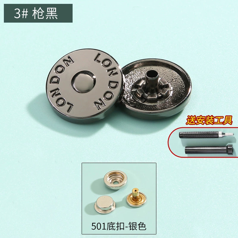 3410★ Boutons pression haut de gamme sans couture pour vêtements pour femmes, boutons mère et enfant, boutons quatre en un, boutons de doudoune, boutons boutons, boutons cachés invisibles.