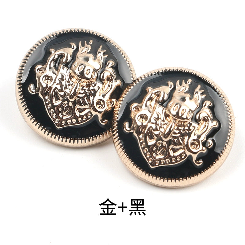 3414★  Coat buttons round suit woolen jacket metal buttons women's trench coat British versatile women's and men's suits buttons