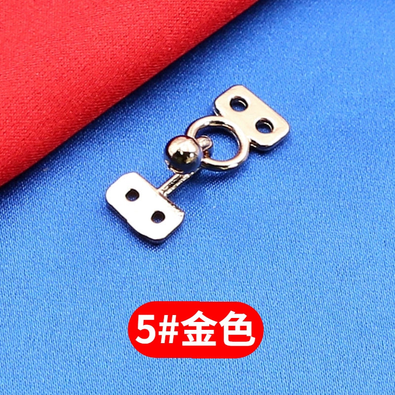 3509★ Botones de visón de metal, ganchos de hebilla, hebillas ocultas, hebillas colgantes, hebillas de cuello de estilo, botones de ropa de abrigo de piel de alta gama