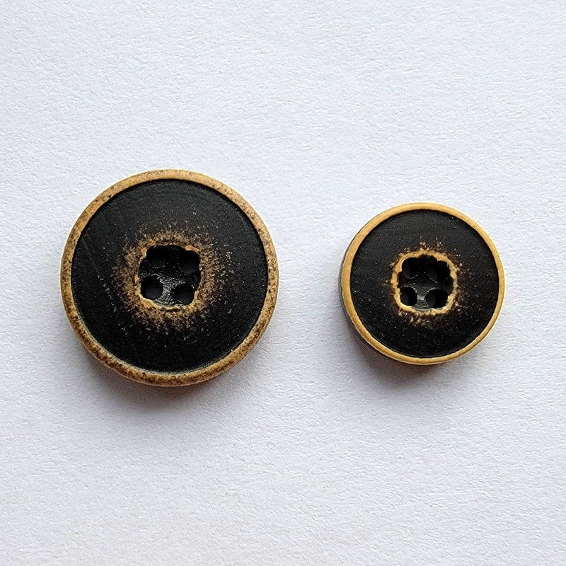 3457★  Round wood buttons black brown men's and women's clothes shirt shirt sweater cardigan buttons handmade small buttons