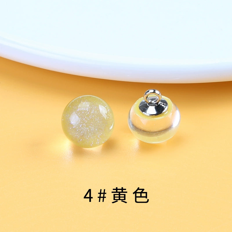 3489★ Camisa Camisa Botón de Cristal Redondo Transparente Superior Botón de Gasa Botón Decorativo Versátil Botón de Mujer de Alta Gama