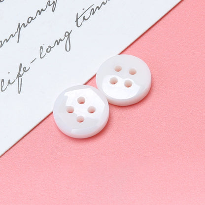 3382★  Round four-eye ceramic button men's and women's shirts knitted sweaters high-end small buttons children's clothes button versatile accessories