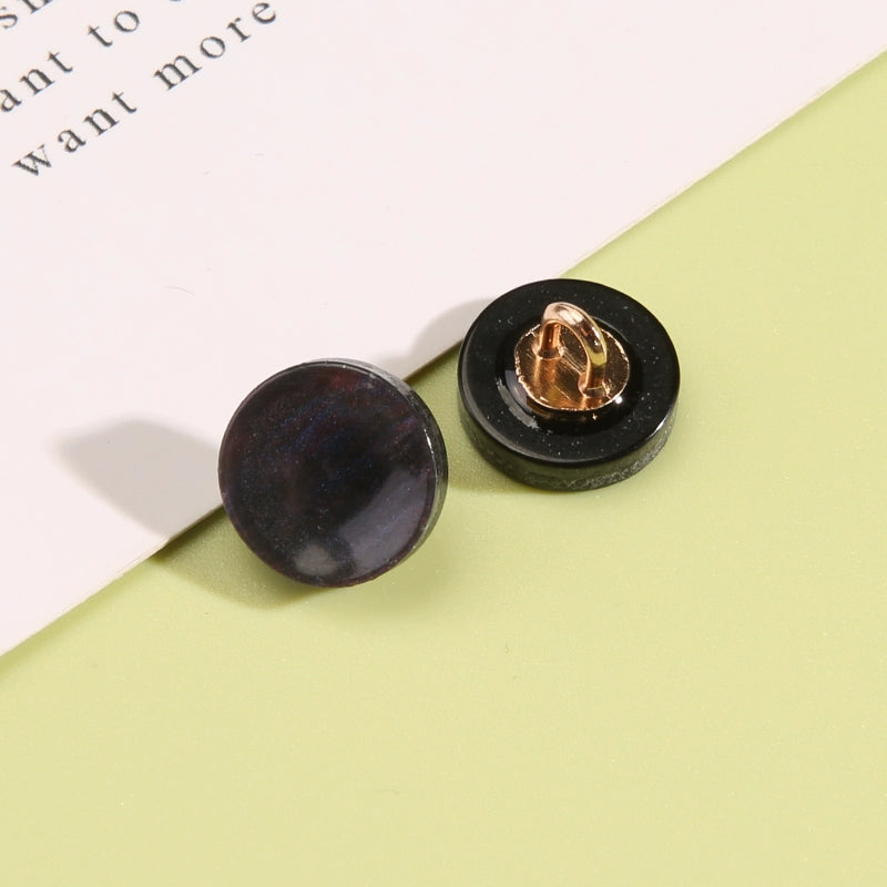 3331★  Round high-end men's and women's white shirt decorative button cardigan shirt cuffs neckline versatile button chiffon buttons