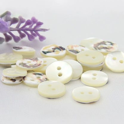 3362★  White shirt buttons shirt buttons two eyes tarot shell buttons pearlescent small buttons summer clothes button cardigan
