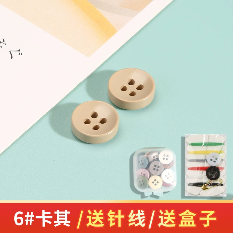 3365★  High-end color shirt resin button round versatile men's and women's clothes shirt chiffon shirt small button accessories buttons