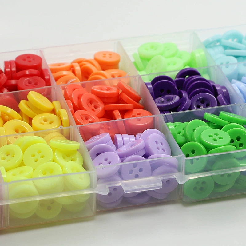 3348★  Color wide-edged round shirt buttons Children's kindergarten creative handmade material package Candy button painting material